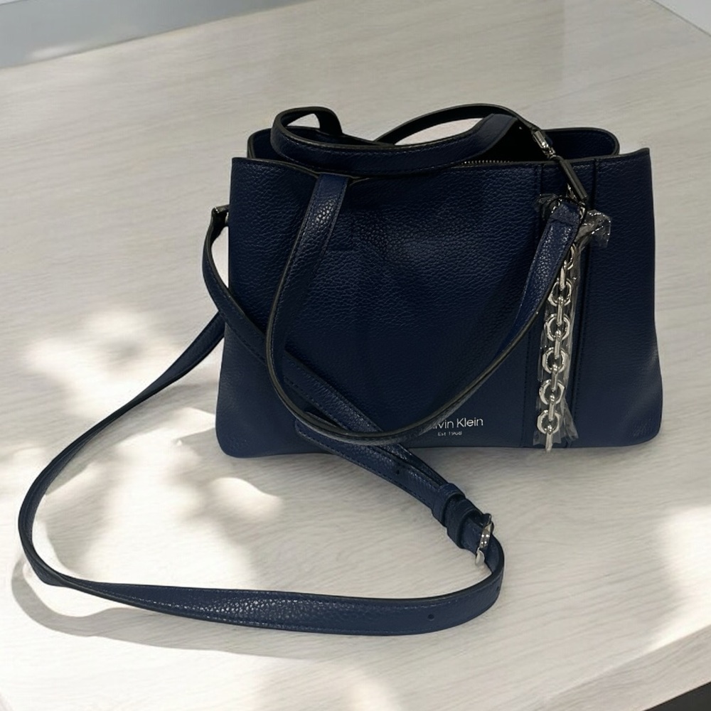 Calvin Klein Adeune Crossbody Tote - Navy Blue